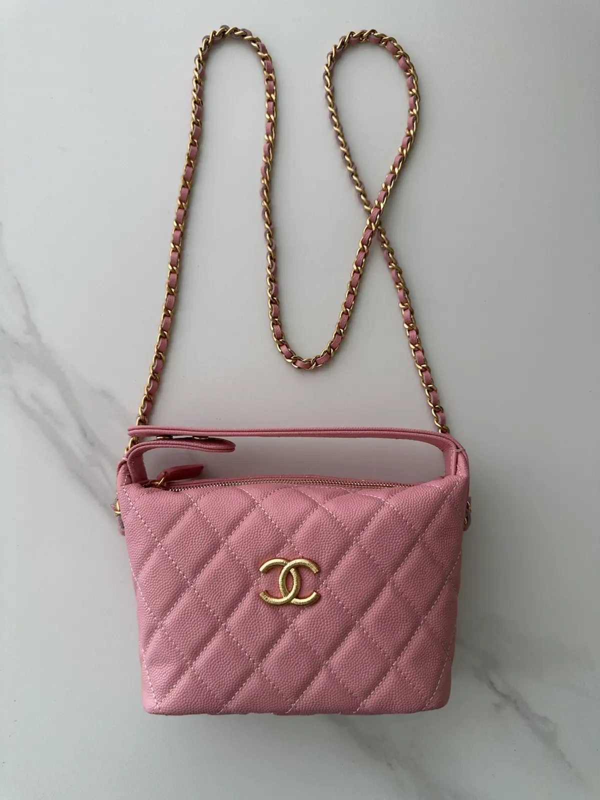 Chanel Quilted Caviar Leather Chain Crossbody Bag image 1