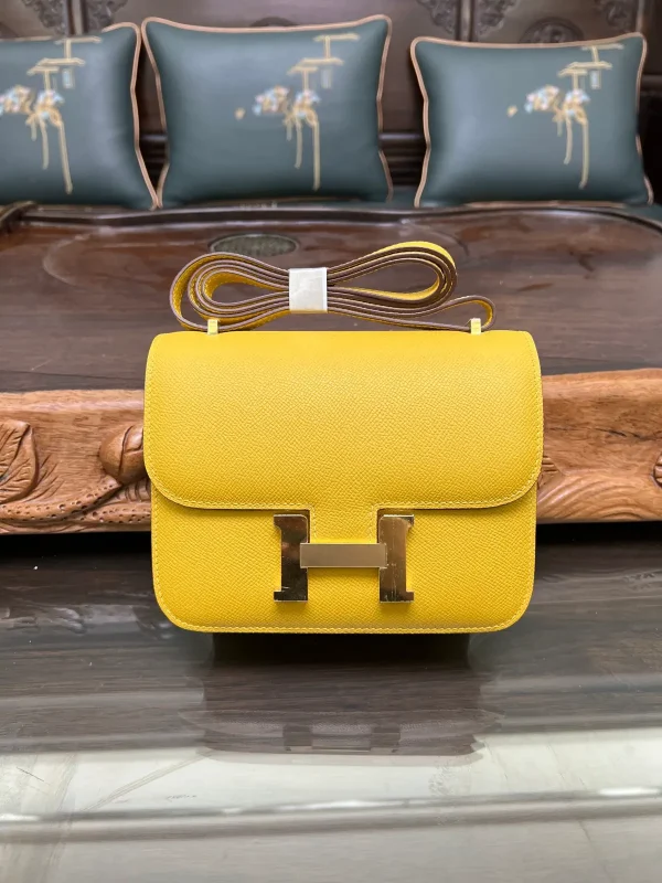 Hermès Yellow Constance-style Shoulder Bag image 1