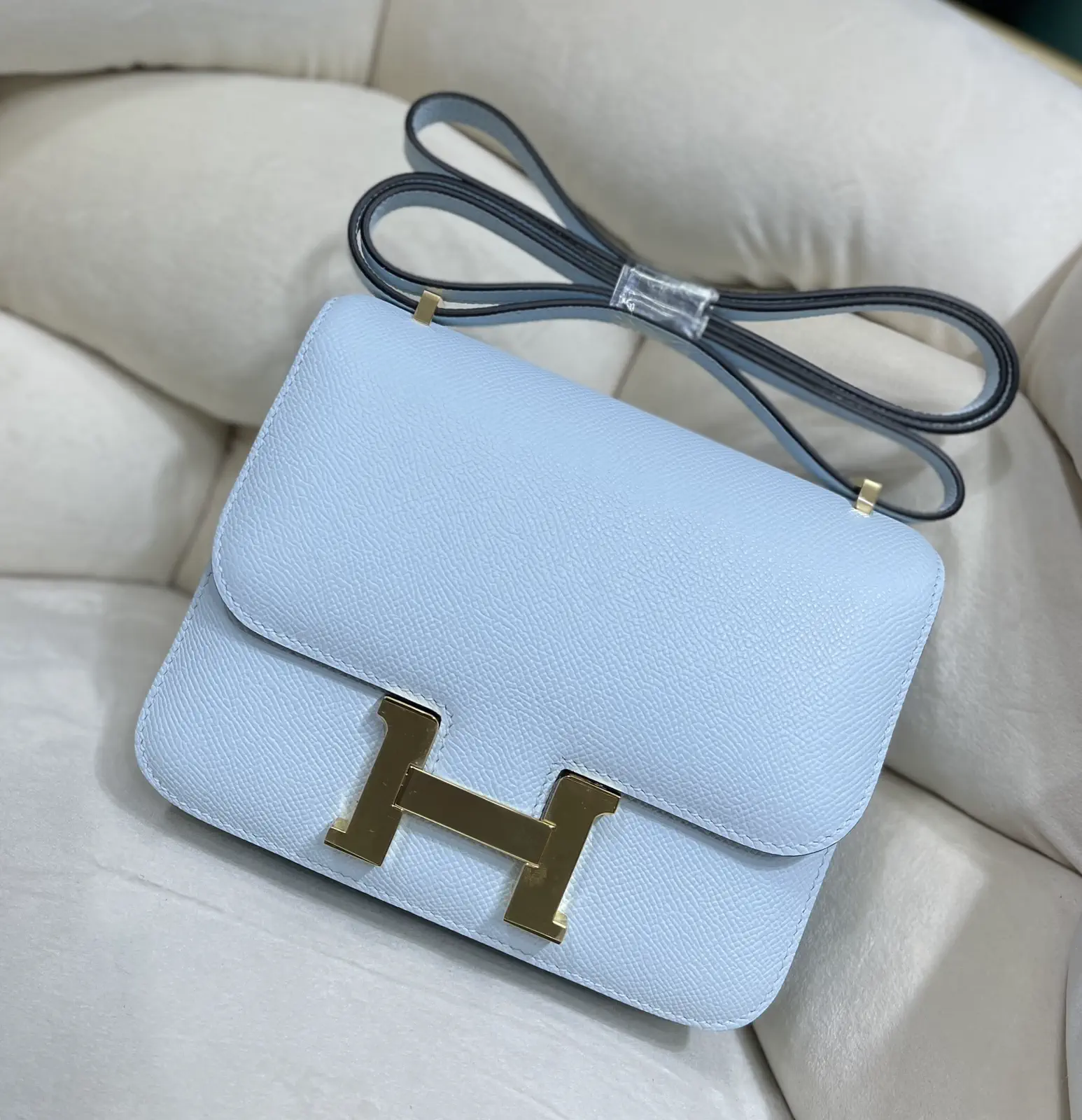 Hermès Light Blue Constance Crossbody Bag image 1