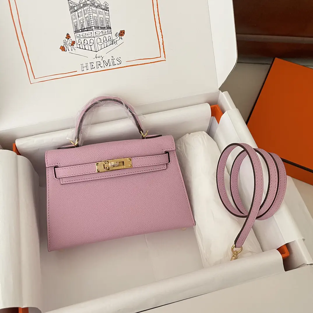 Hermès Mauve Mini Kelly Top Handle Bag image 1