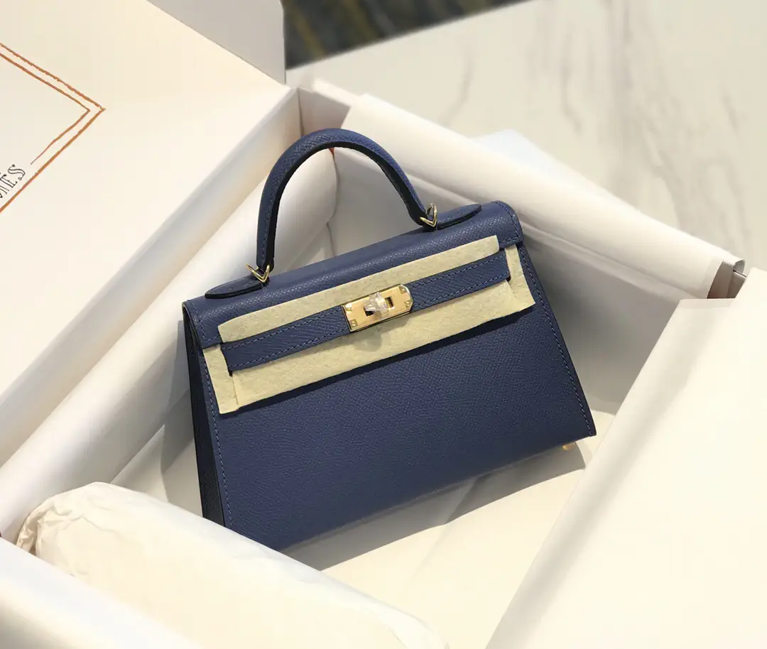Hermès Navy Blue Mini Top Handle Bag image 1