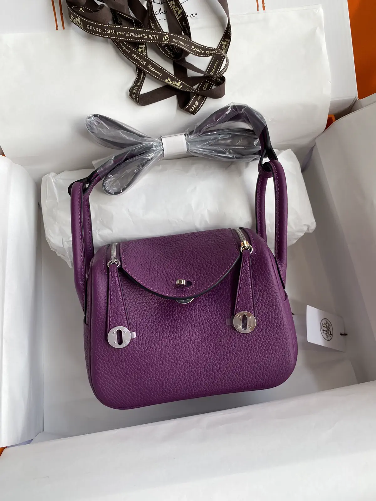 Hermès Purple Mini Lindy Shoulder Bag image 1