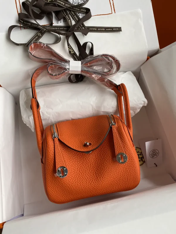 Hermès Orange Mini Lindy Shoulder Bag image 1