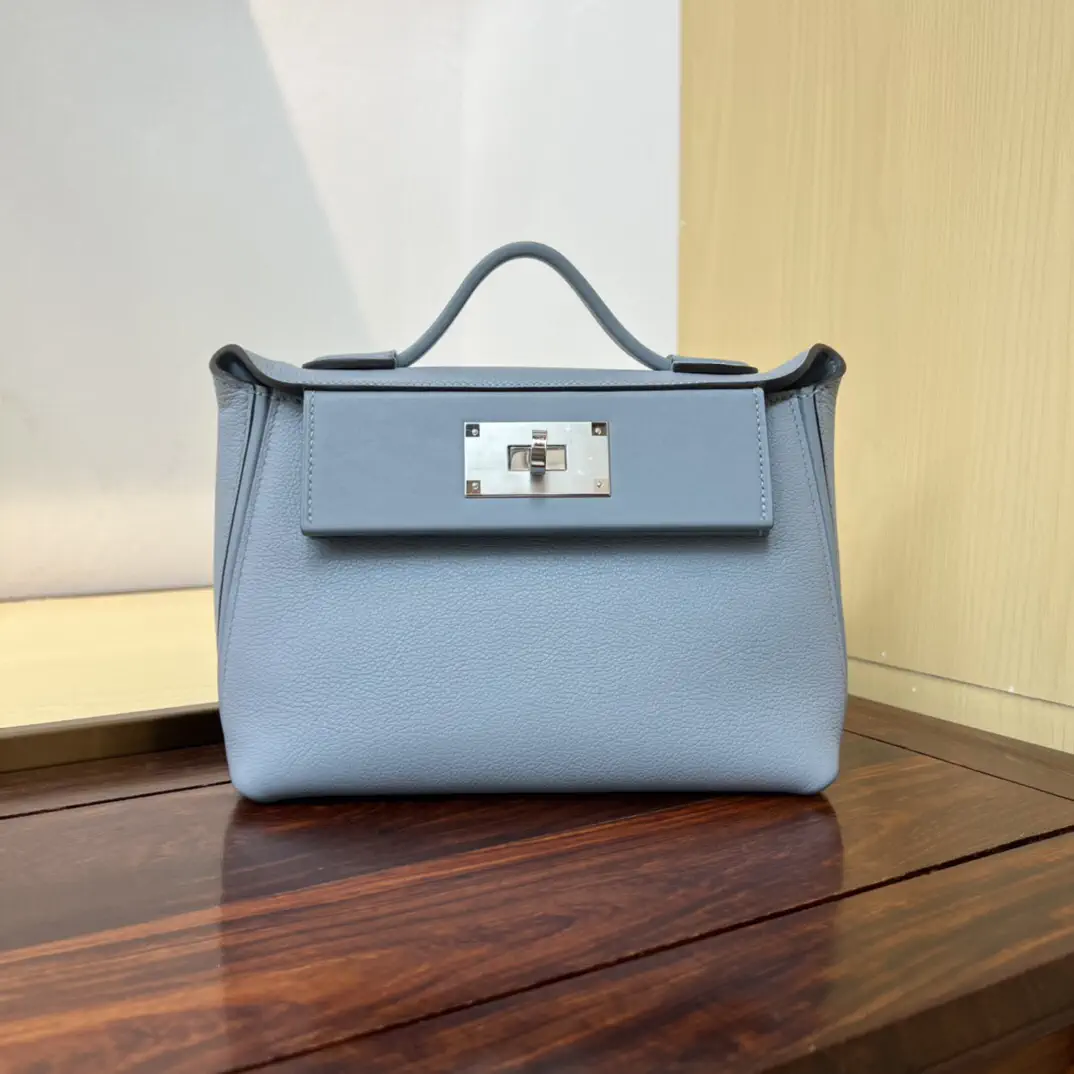 Hermès Light Blue Mini 2424 Top Handle Bag image 1