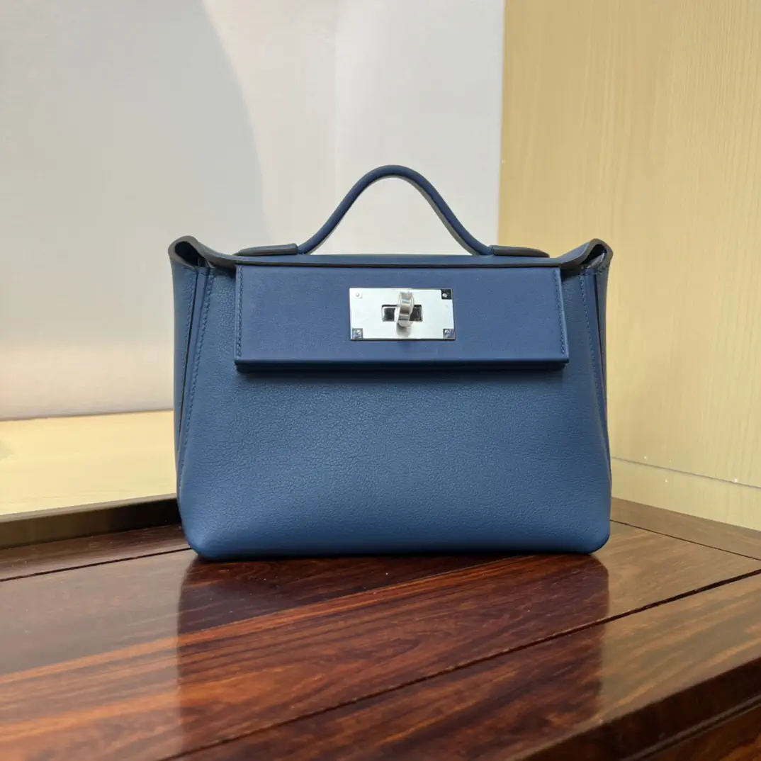 Hermès Deep Blue Mini 2424 Top Handle Bag image 1