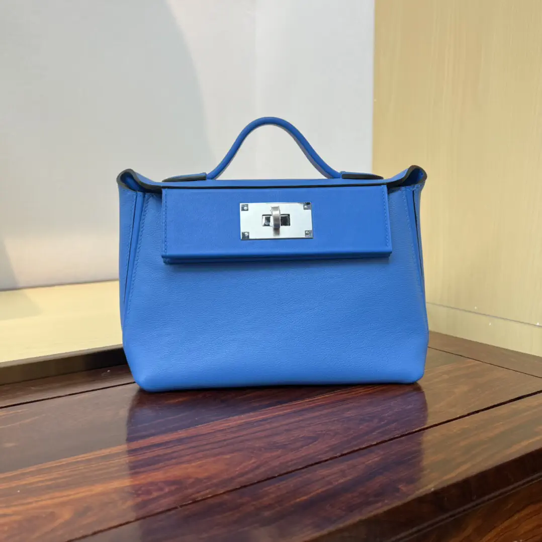 Hermès Blue Mini 2424 Top Handle Bag image 1