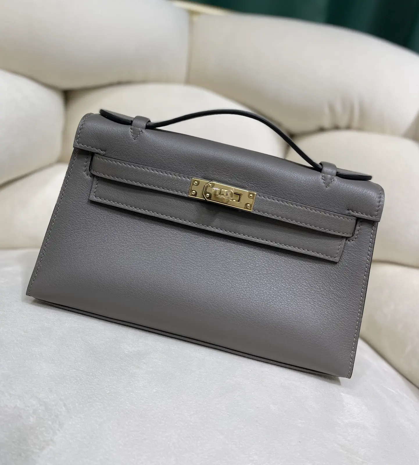 Hermès Gray Top Handle Bag image 1
