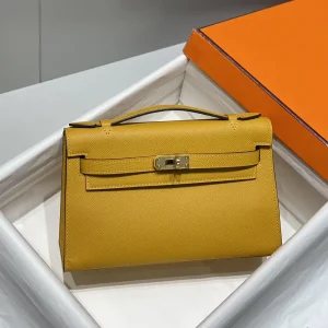 Hermès Amber Yellow Mini Kelly Pochette image 1
