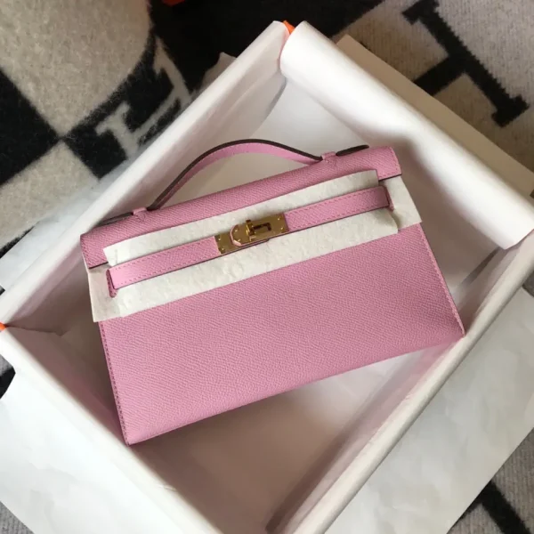 Hermès Pink Kelly Pochette Clutch image 1