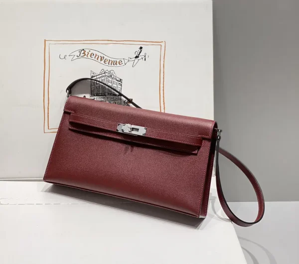 Hermès Burgundy Kelly Elan Shoulder Bag image 1
