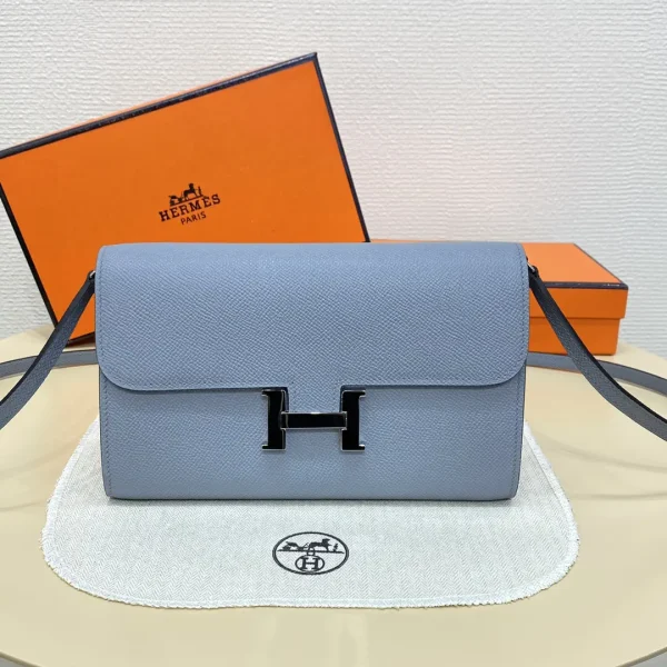Hermès Light Blue Epsom Leather Constance WOC Crossbody Bag image 1