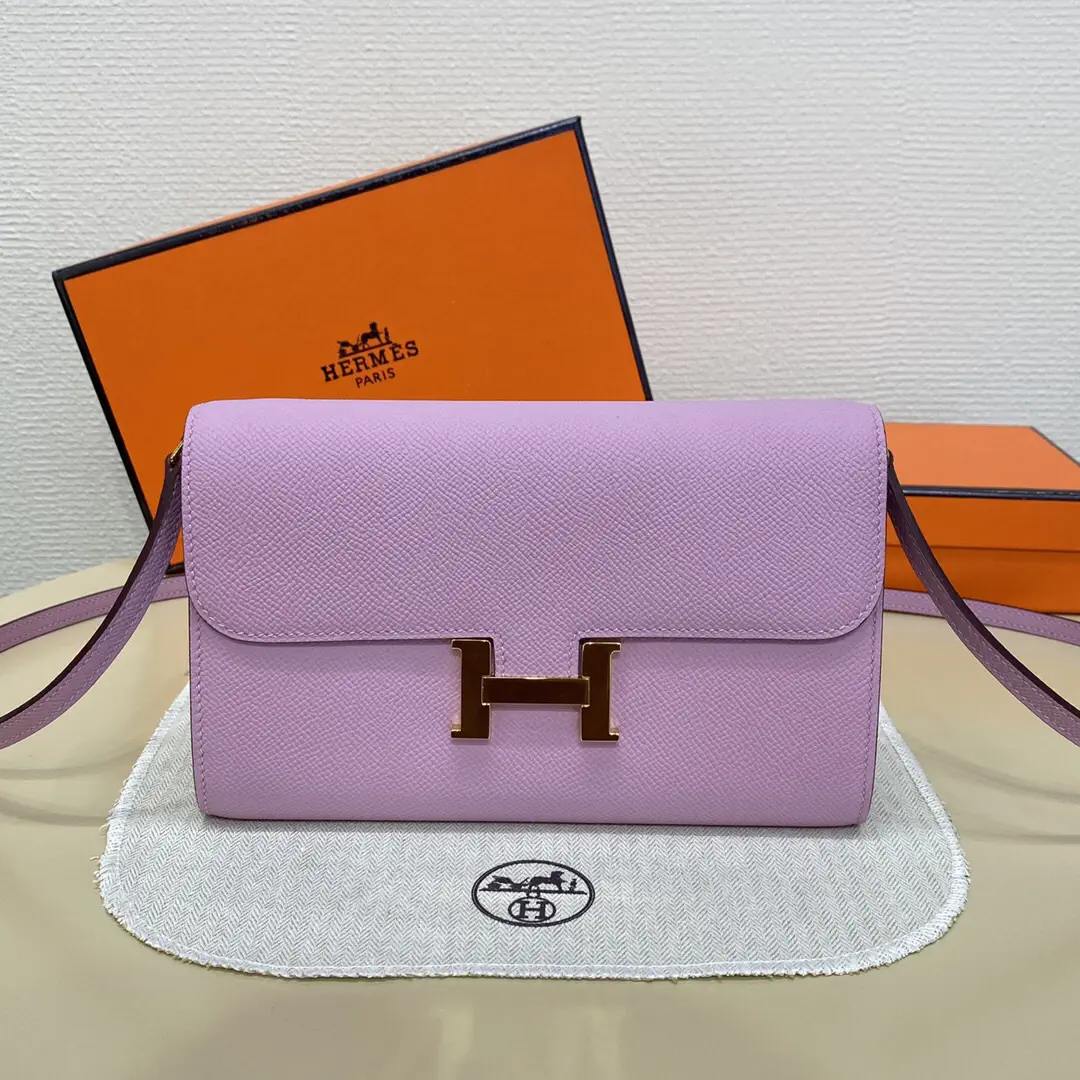 Hermès Mauve Epsom Leather Constance WOC Crossbody Bag image 1