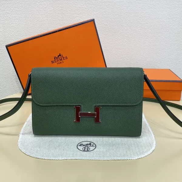 Hermès Green Epsom Leather Constance WOC Crossbody Bag image 1