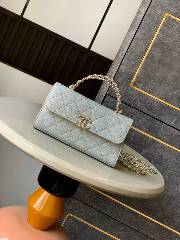 Chanel Quilted Top Handle Crossbody Bag image 1
