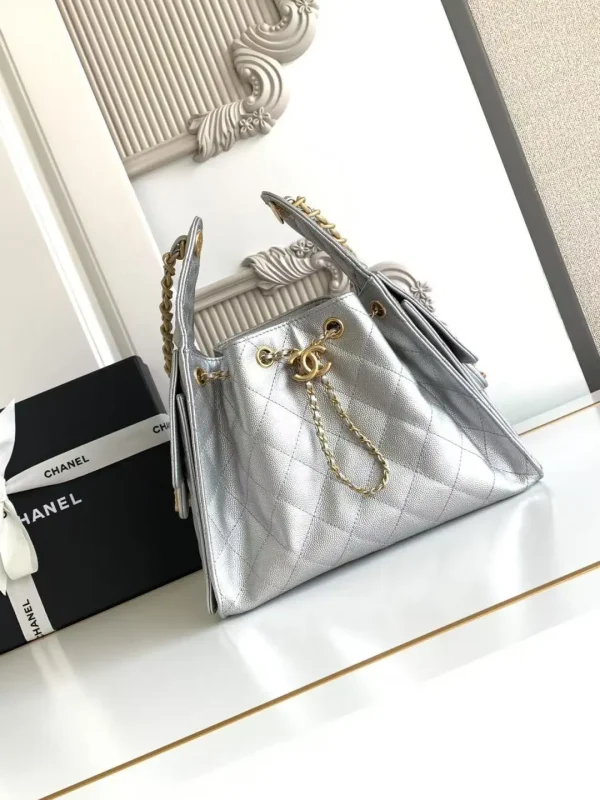Chanel Quilted Drawstring Bucket Bag image 1