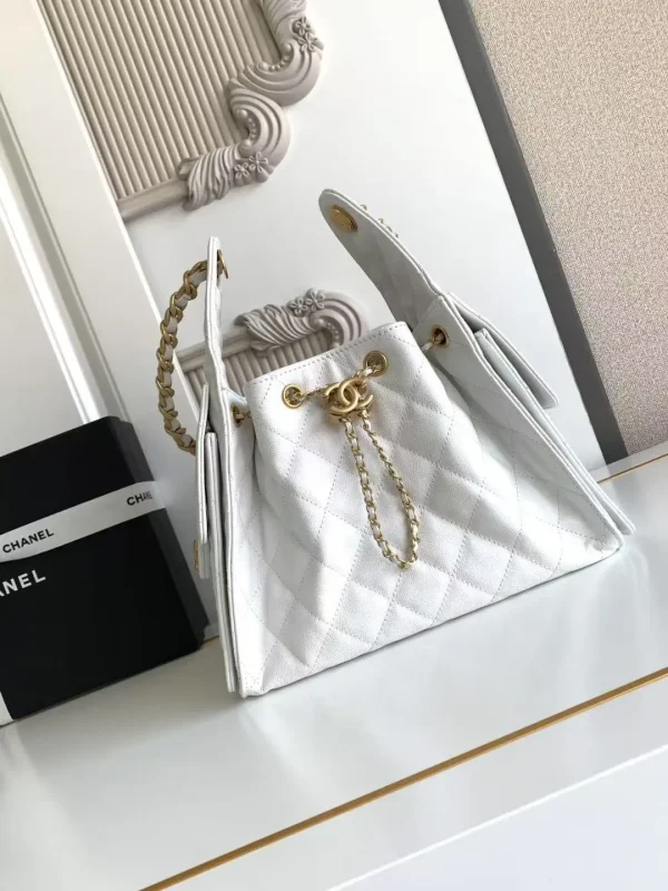 Chanel Quilted Drawstring Bucket Bag image 1