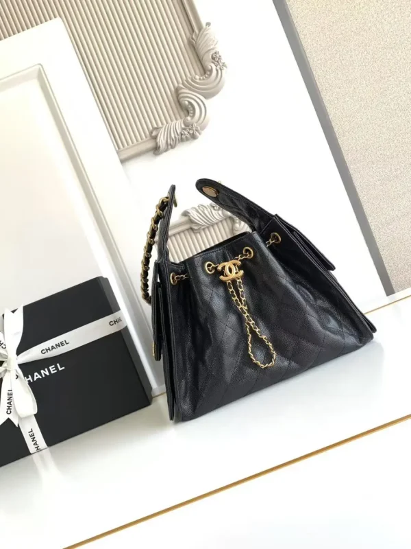 Chanel Quilted Caviar Leather Bucket Bag image 1