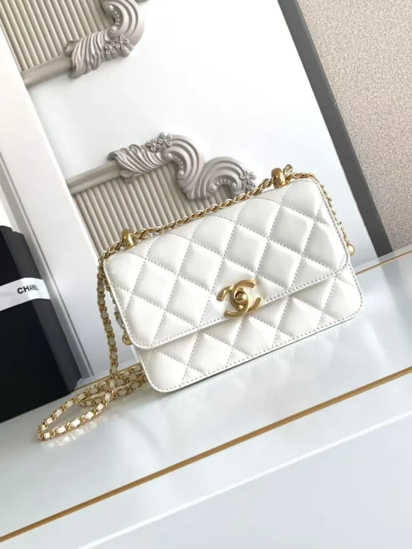 Chanel Quilted Double Gold Ball Mini Crossbody Bag image 1