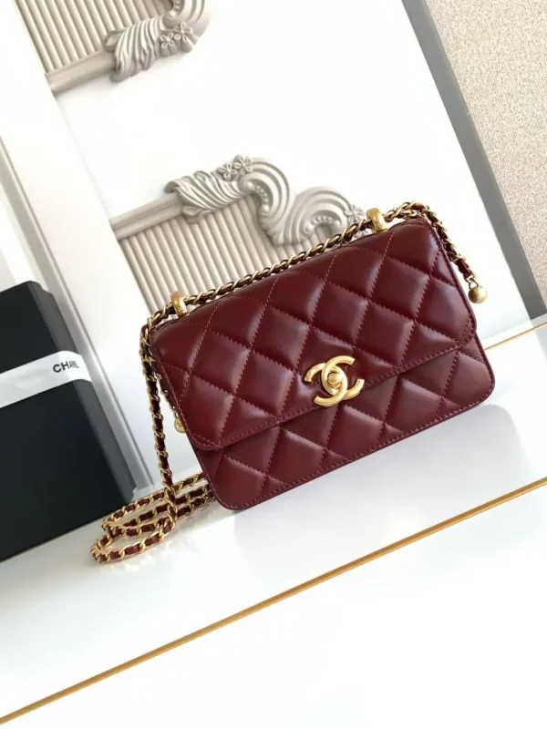 Chanel Quilted Double Gold Ball Mini Crossbody Bag image 1