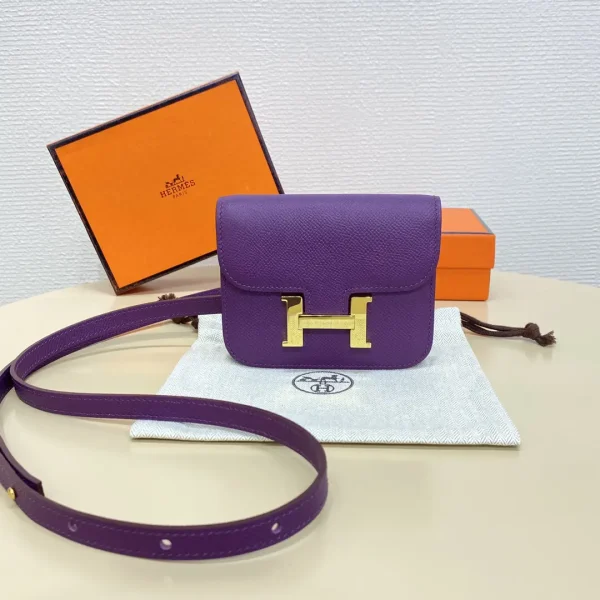 Hermès Purple Constance Slim Belt Bag image 1