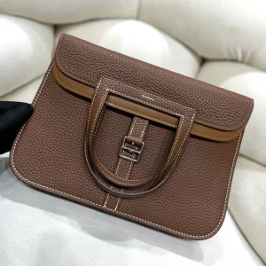 Brown Leather Top Handle Bag image 1