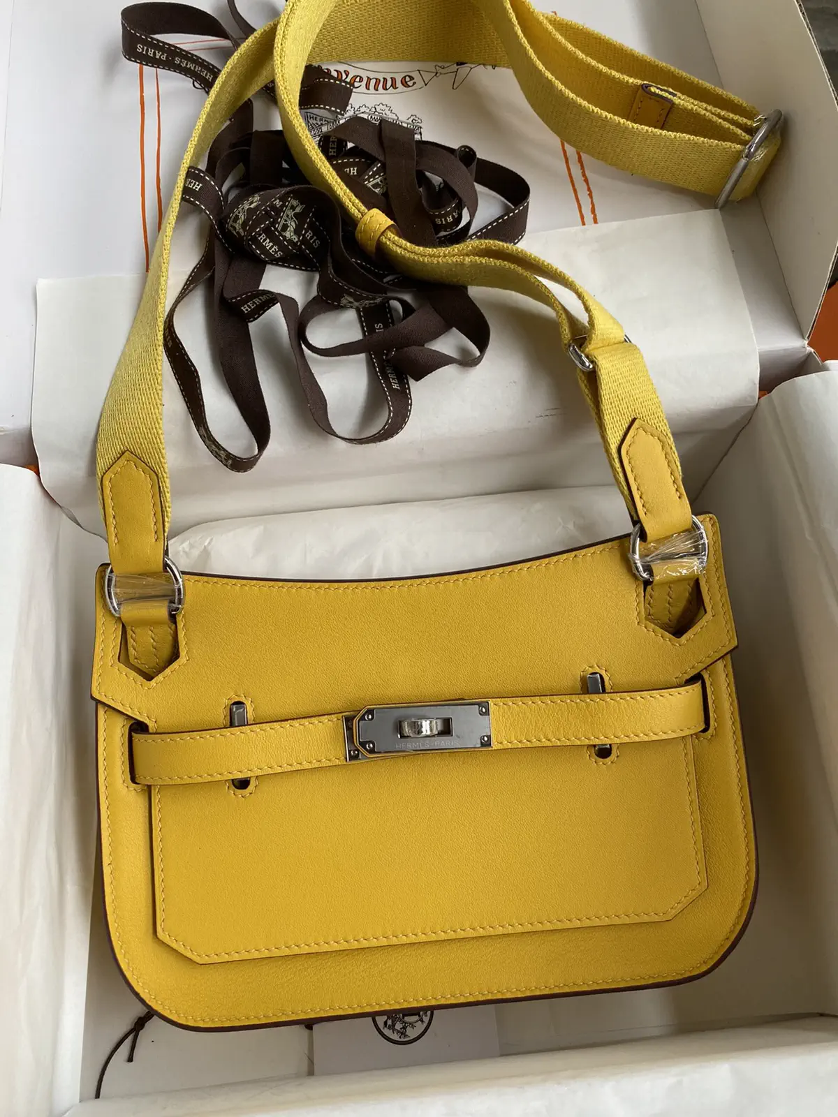 Hermès Yellow Mini Jypsiere Crossbody Bag image 1