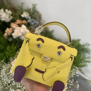 Hermès Yellow Doll Design Top Handle Bag image 1