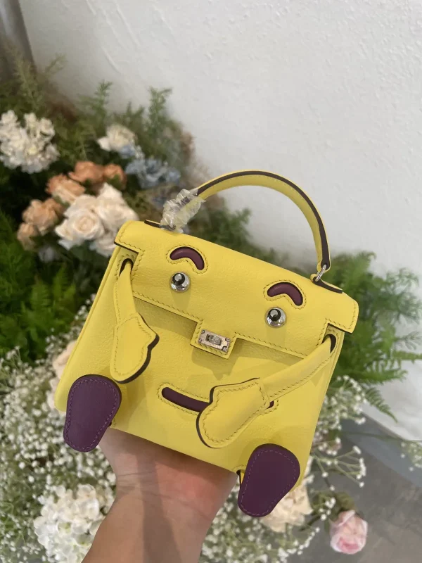 Hermès Yellow Doll Design Top Handle Bag image 1