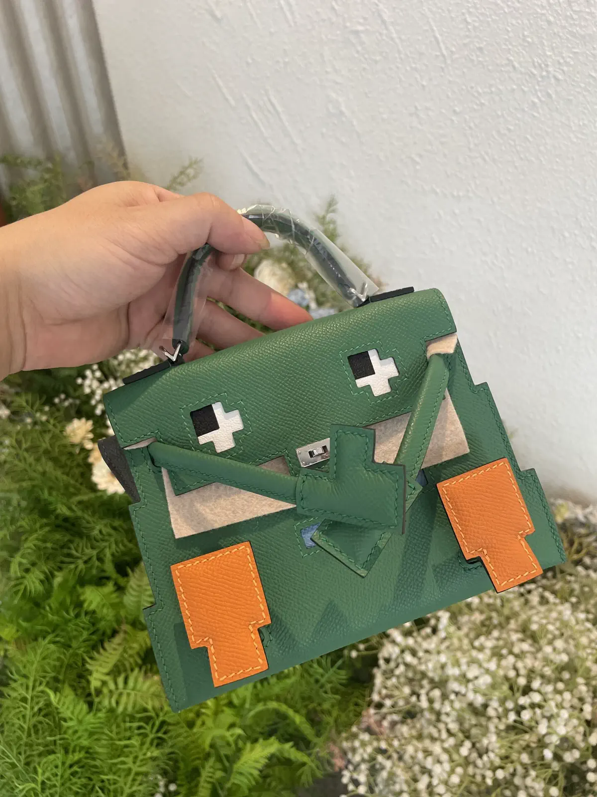 Hermès Green Pixel Doll Top Handle Bag image 1