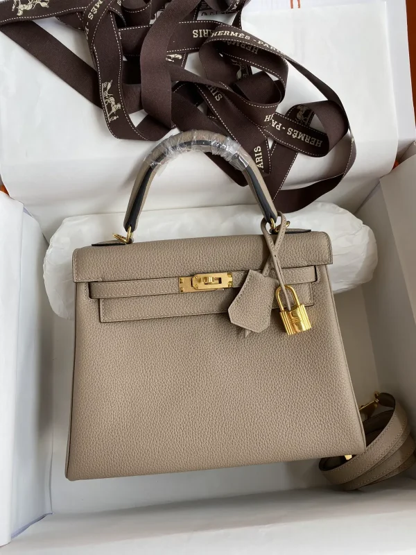 Hermès Taupe Top Handle Bag image 1