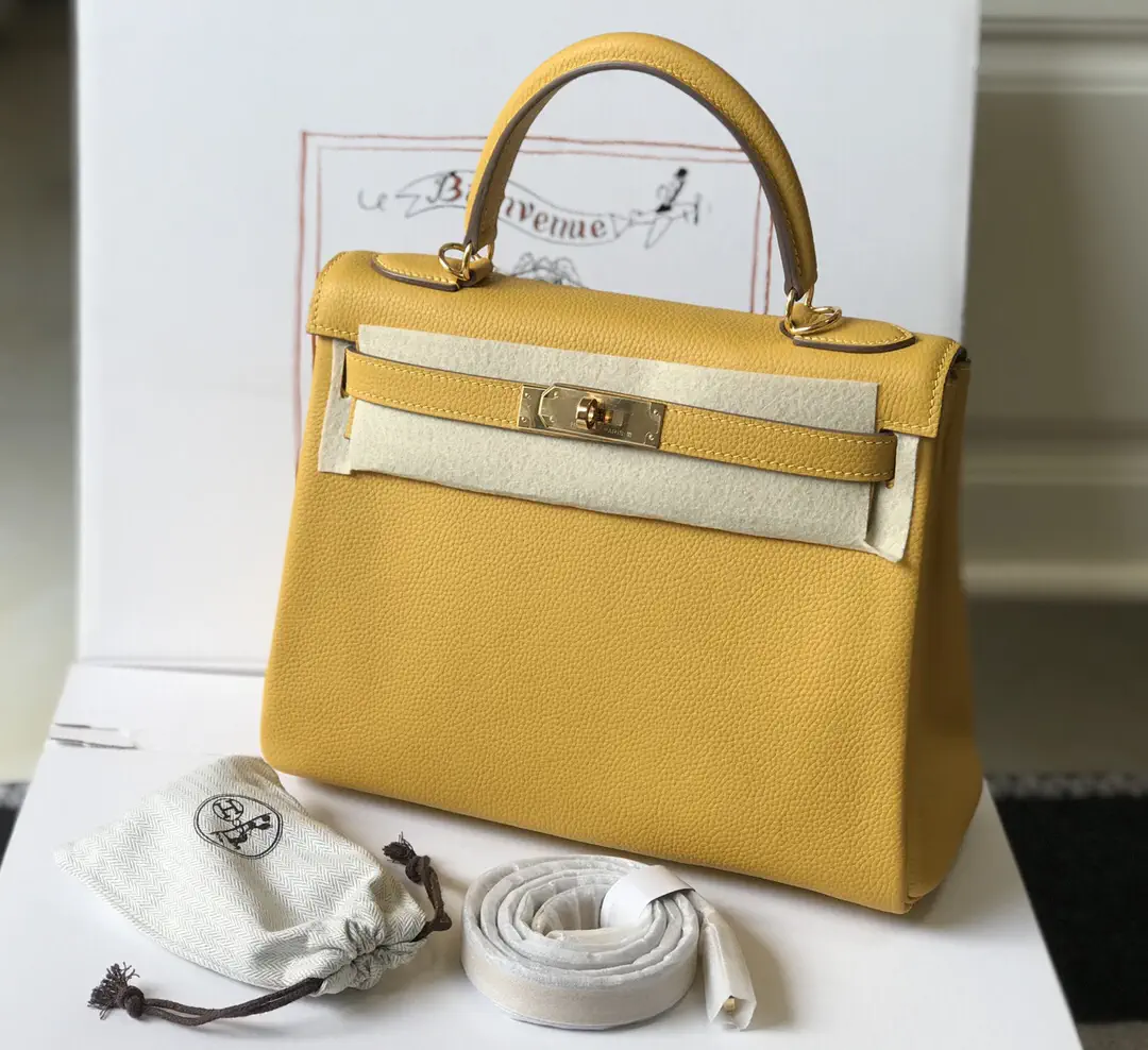 Hermès Yellow Top Handle Bag image 1