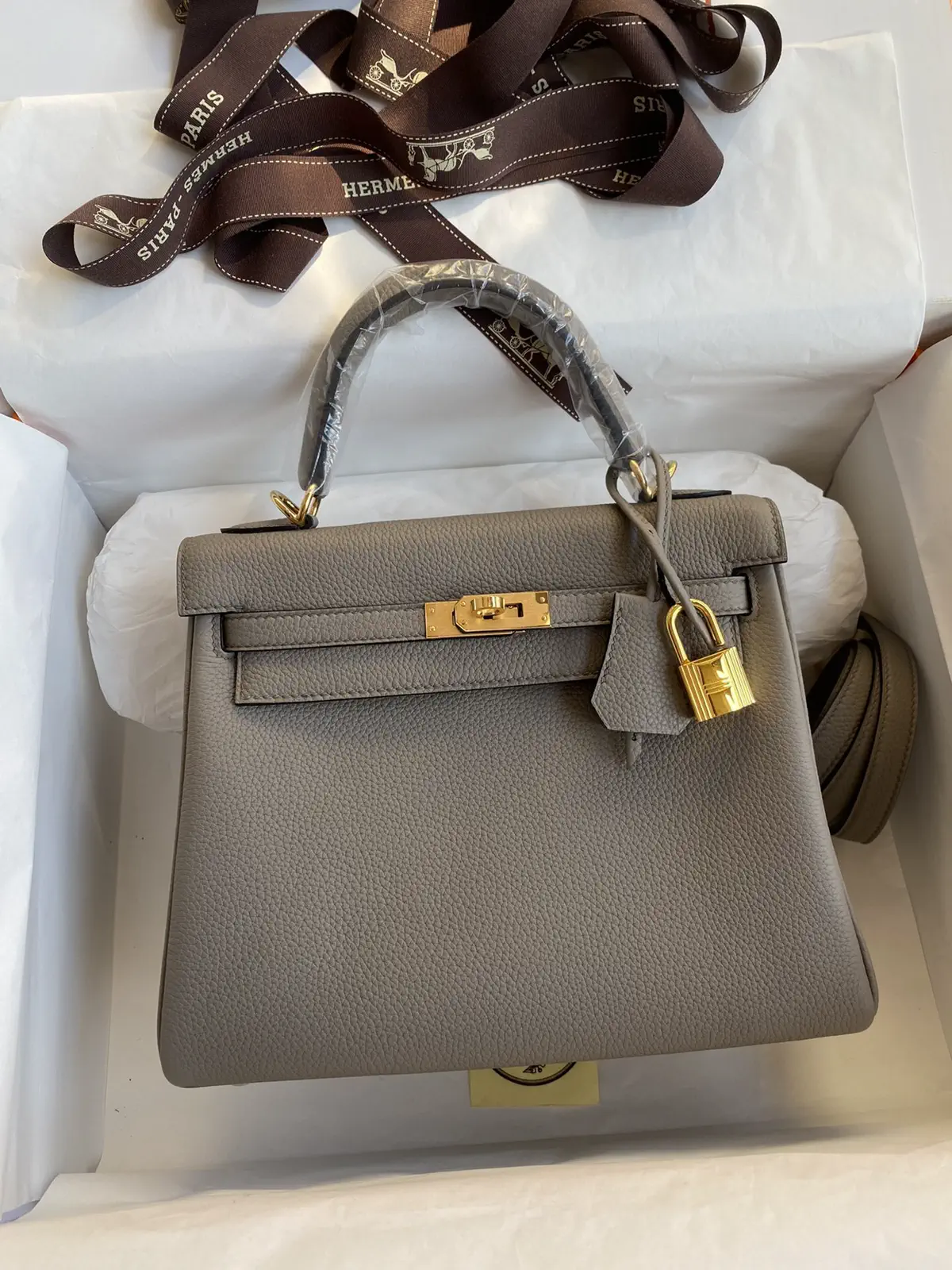 Hermès Gray Top Handle Bag image 1