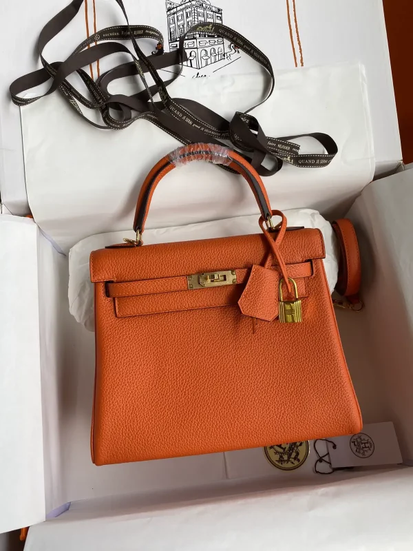 Hermès Orange Top Handle Bag image 1