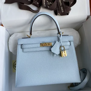 Hermès Light Blue Epsom Leather Kelly 25 Top Handle Bag image 1
