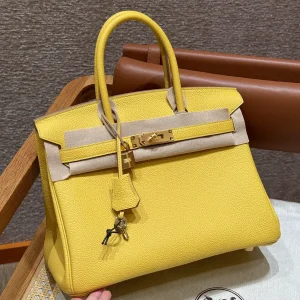 Hermès Yellow Top Handle Bag image 1