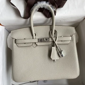 Hermès Pearl Grey Top Handle Bag image 1