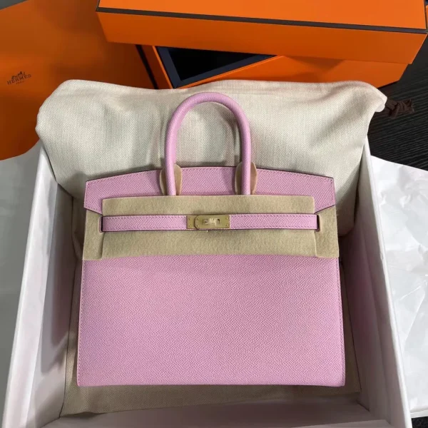 Hermès Mauve Pink Epsom Leather Birkin Sellier 25 Top Handle Bag image 1