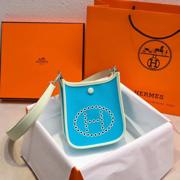 Hermès Canvas and Leather Trim Crossbody Bag image 1