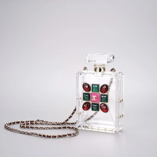 Chanel Clear Acrylic Perfume Bottle Evening Crossbody Bag image 1