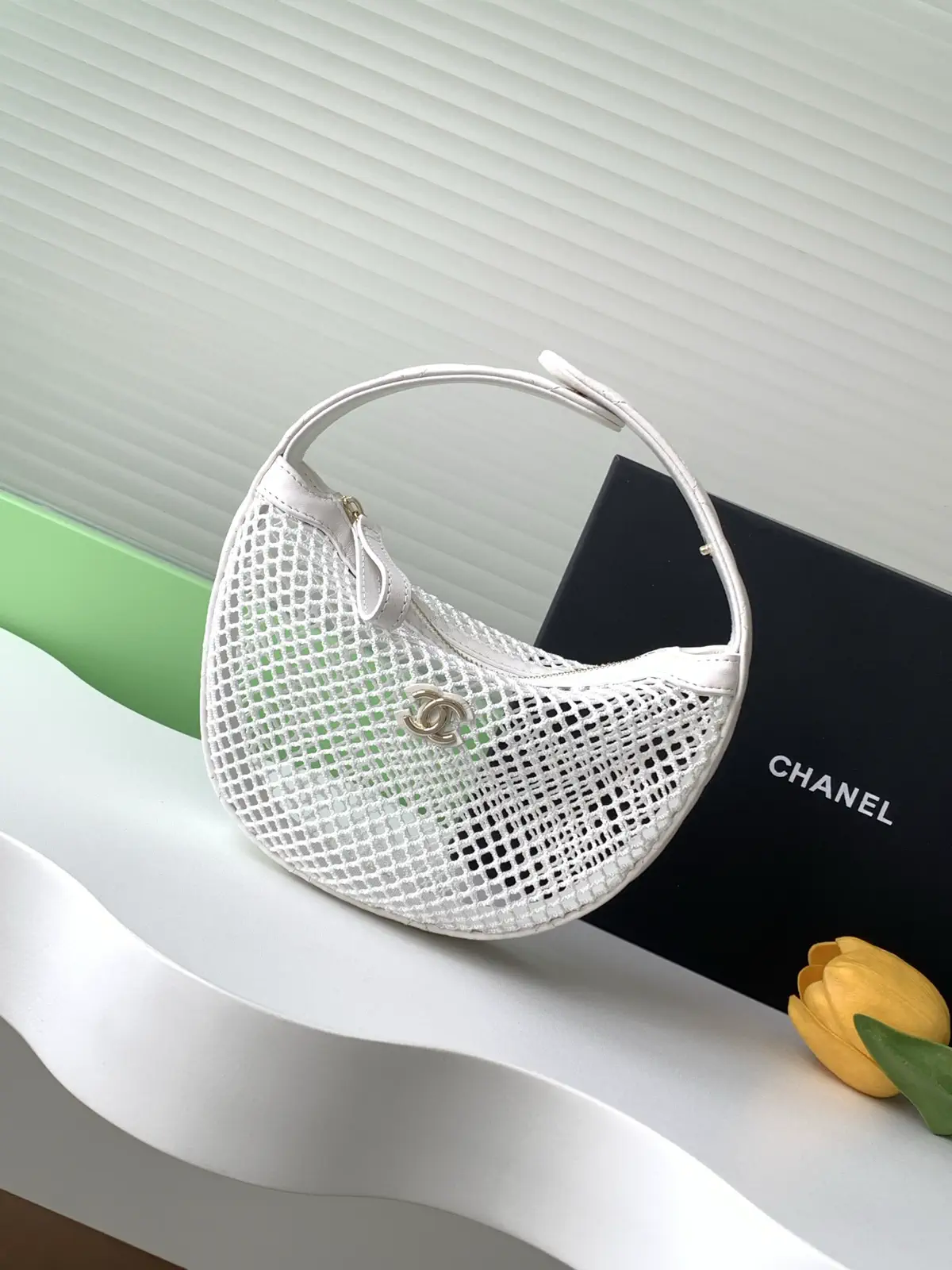 Chanel Mesh Hobo Top Handle Bag image 1