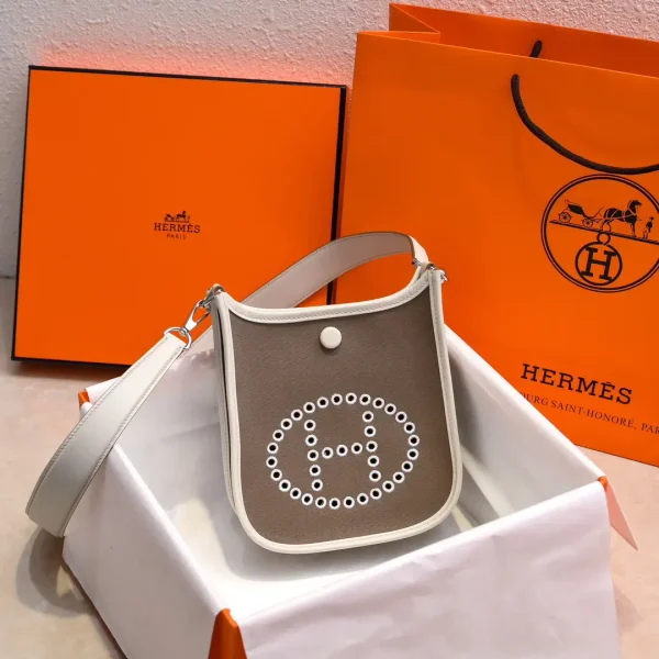 Hermès Canvas and Leather Trim Crossbody Bag image 1