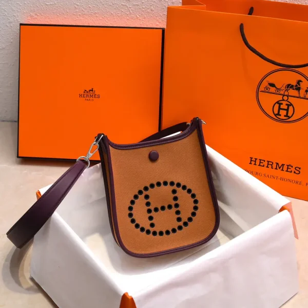 Hermès Canvas and Leather Trim Crossbody Bag image 1
