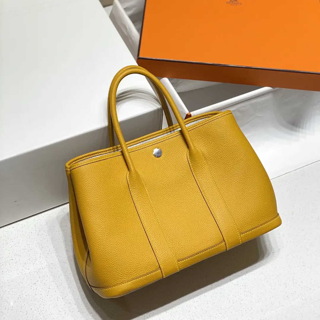 Hermès Amber Yellow Garden Tote Bag image 1