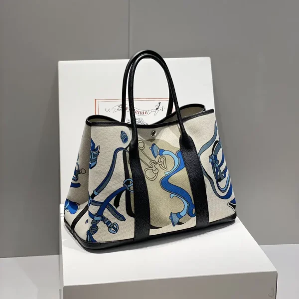Hermès Painted Graffiti Garden Party Tote Bag image 1