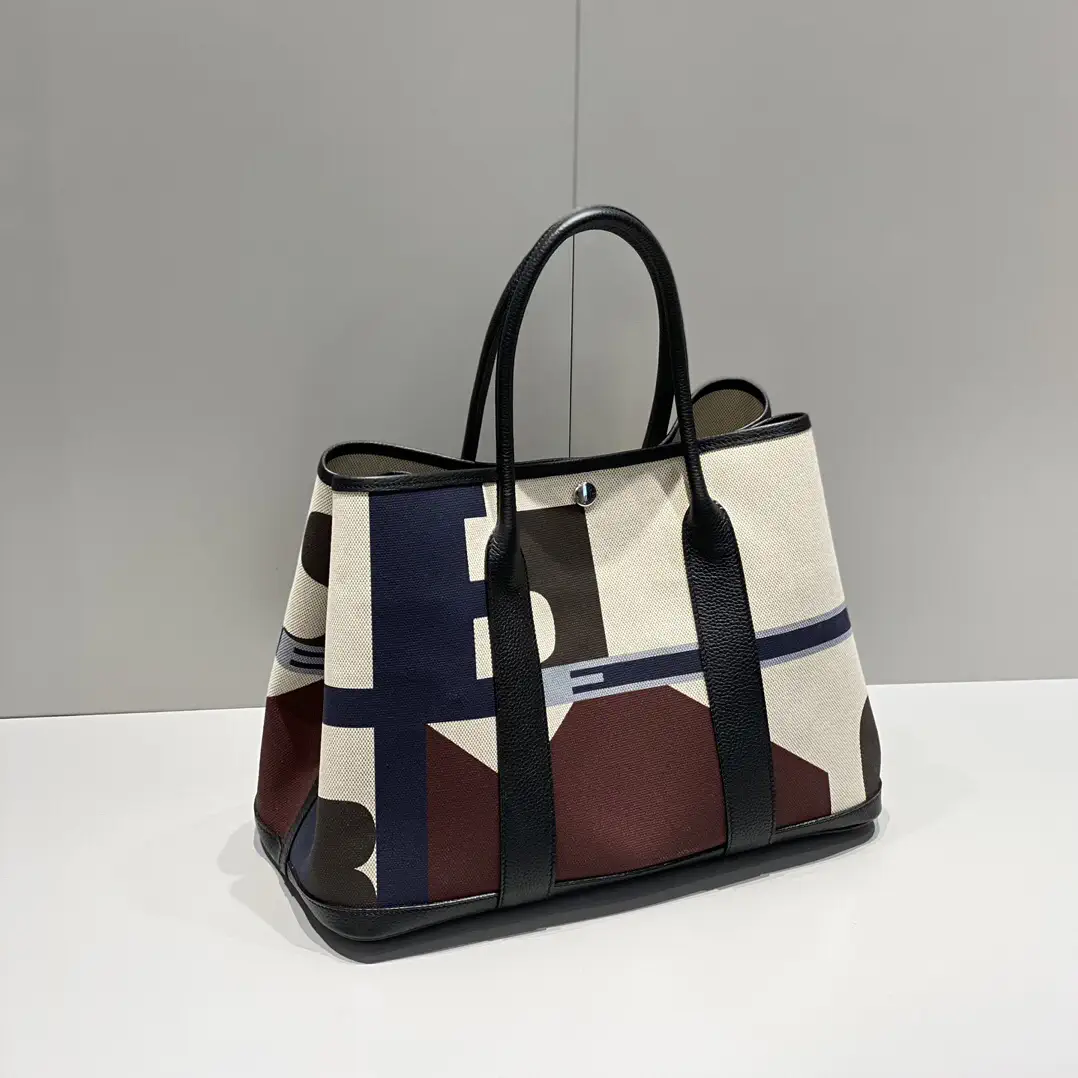 Hermès Geometric Print Garden Party Tote Bag image 1