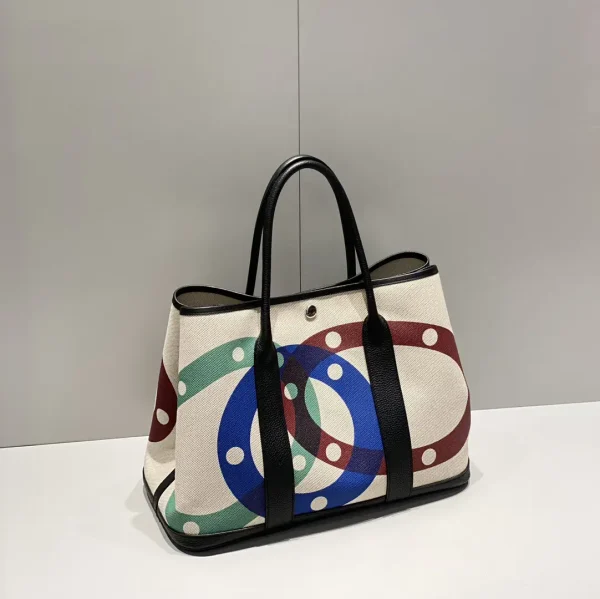 Hermès Painted Graffiti Garden Party Tote Bag image 1
