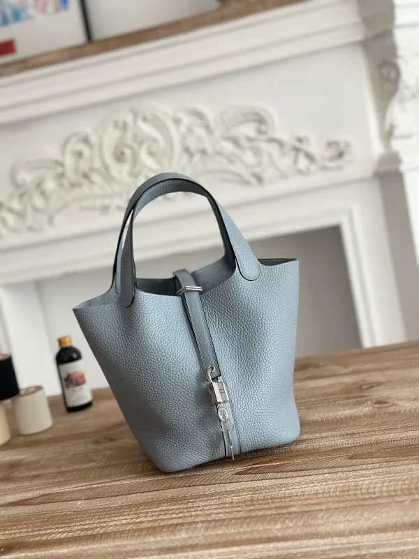 Hermès Light Blue Picotin Bucket Bag image 1