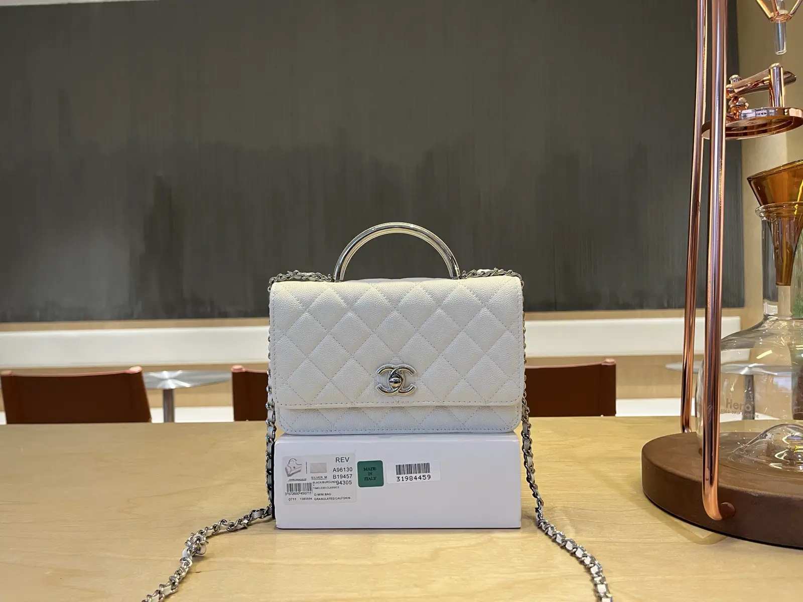 Chanel Quilted Top Handle Crossbody Bag image 1