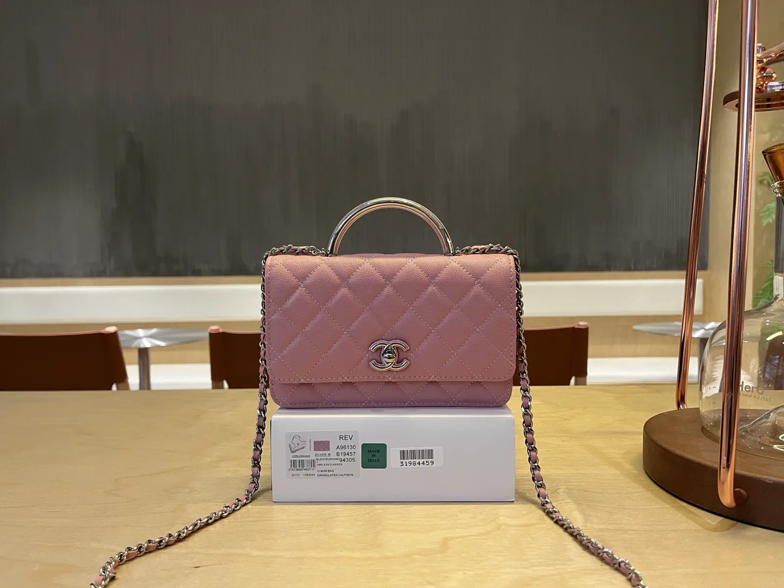 Chanel Quilted Top Handle WOC Crossbody Bag image 1