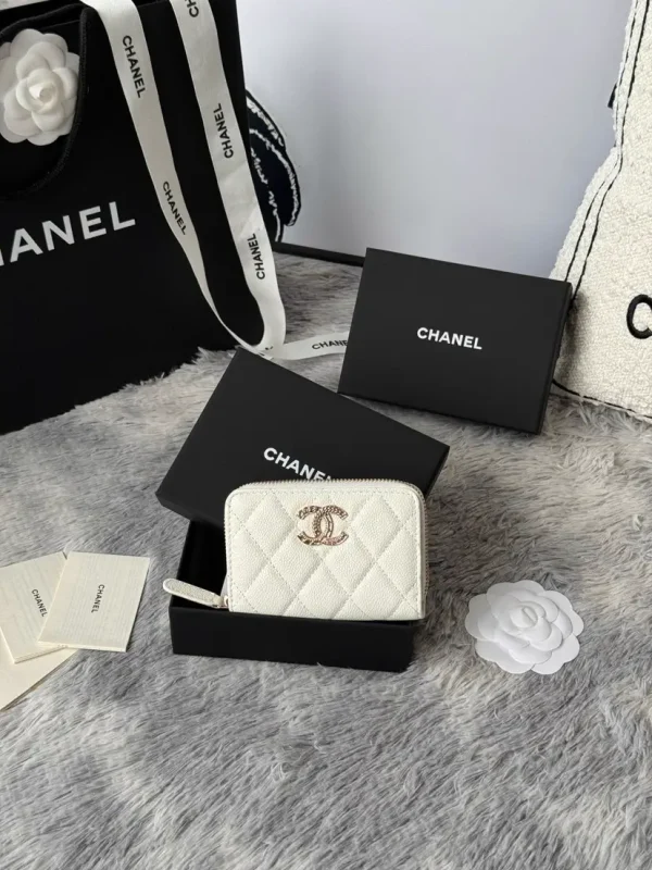 Chanel Quilted Zip Card Holder image 1